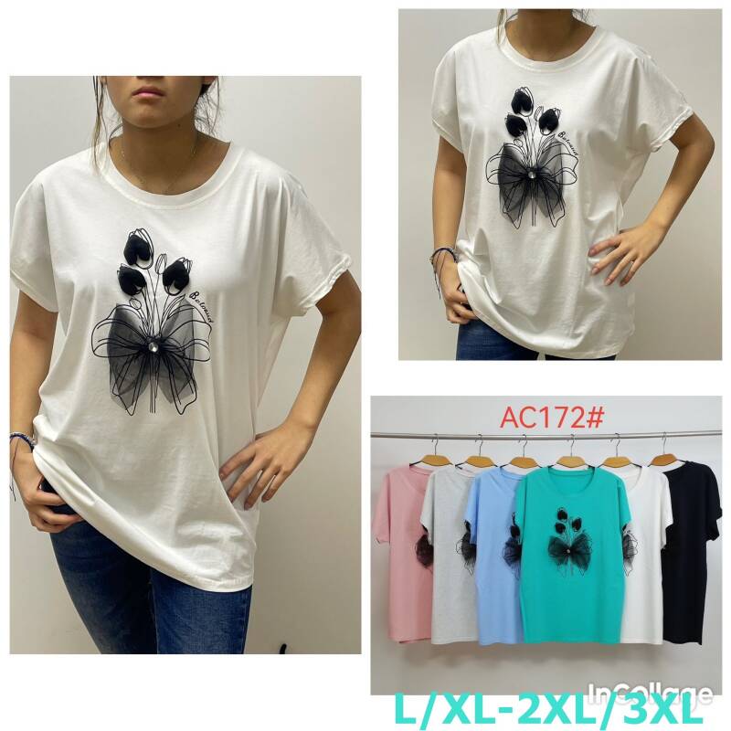 Bluzki damskie Roz L/XL-2XL/3XL, Mix Kolor Paczka 12 szt